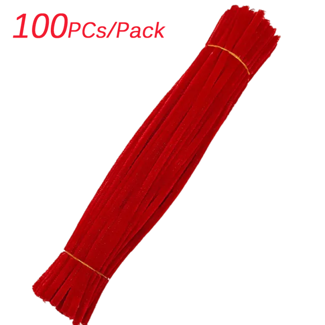 100Pcs Colorful Pipe Cleaner