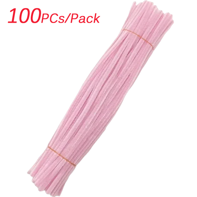 100Pcs Colorful Pipe Cleaner